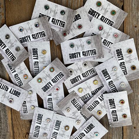 earrings surprise box  rusty glitter