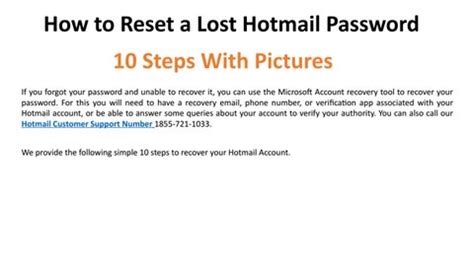 reset hotmail password     hotmail support