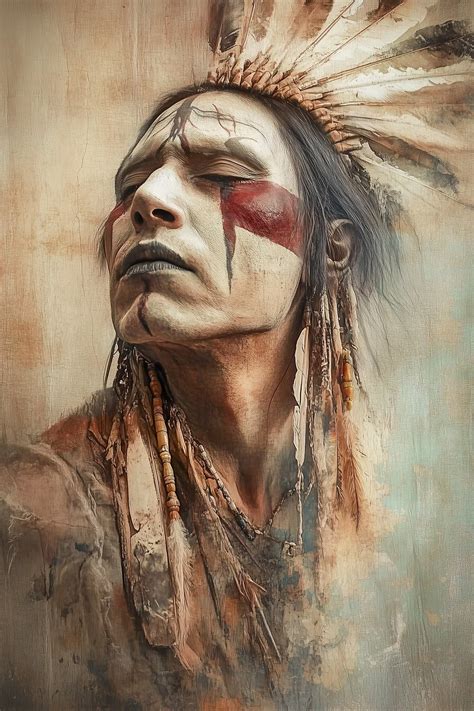 indian male warrior apache tribe art indian face painting native