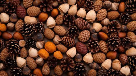 Pine Cone Tabletop Composition A Cozy Autumn Aesthetic With Walnuts And Cones Backgrounds | JPG ...