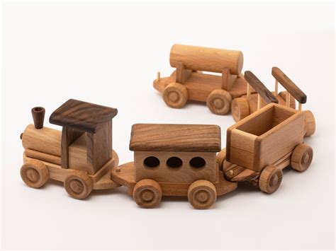 wooden train set wooden trains gifts  kids etsy