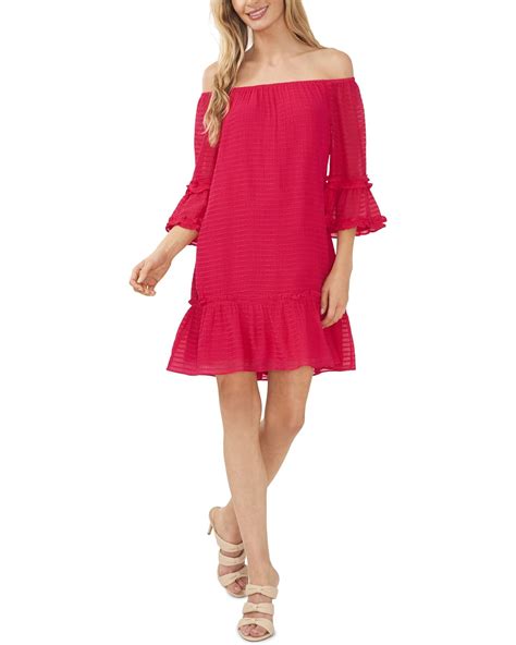 CeCe Rose Cerise Over-the-Shoulder Women Dresses | eBay