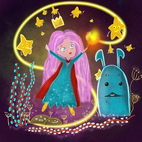 Иллюстрация Девочка звездочка в стиле детский | Illustrators.ru