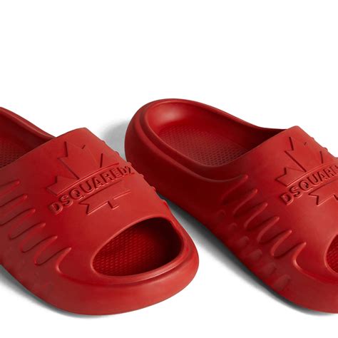 Червени гумени джапанки Dsquared2 - Pepina