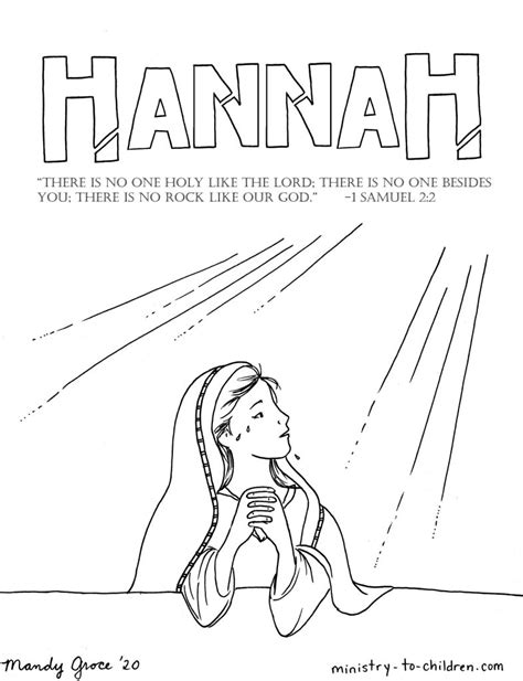 Hannah Coloring Page - Ministry To Children