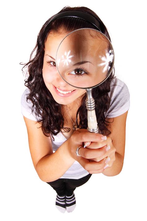 Mujer con lupa Stock de Foto gratis - Public Domain Pictures