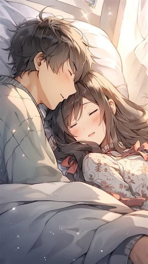 anime couple cuddle