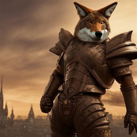 anthropomorphic coyote, armor by GiuseppeDiRosso on DeviantArt