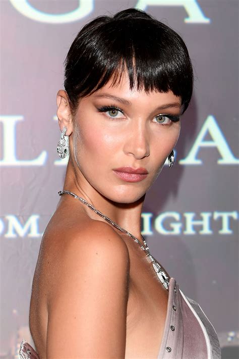 Bella Hadid debuts fringe to launch her new perfume campaign ...
