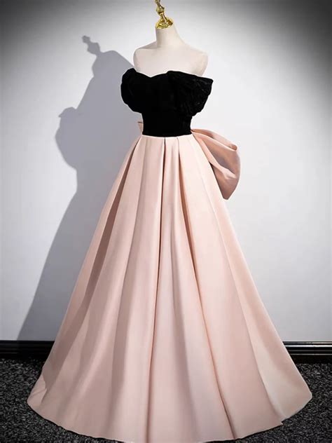 Prom Dress,a-line Off Shoulder Satin Champagne Long Prom Dress ...