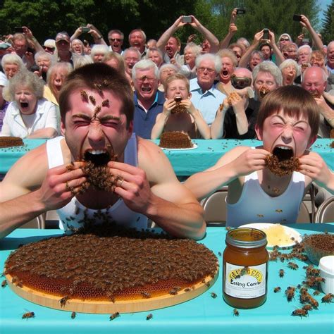 annual bee eating contest rweirddalle
