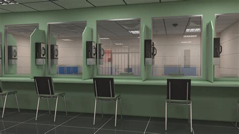 prison visiting room turbosquid