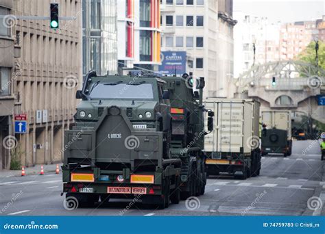 Army Vehicles during the Military Parade on the Belgium National Day ...