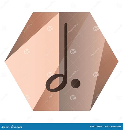 Dotted Minim Note for Music. Vector Illustration Decorative Background ...