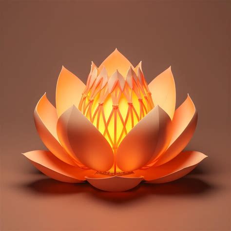 premium photo  glowing flower shaped lamp