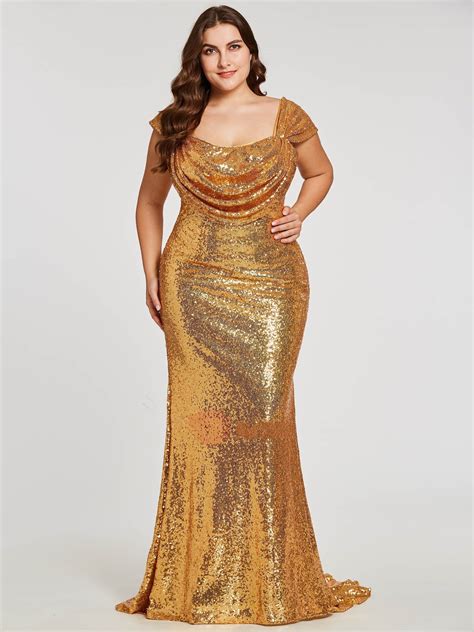 plus size dresses gold 4