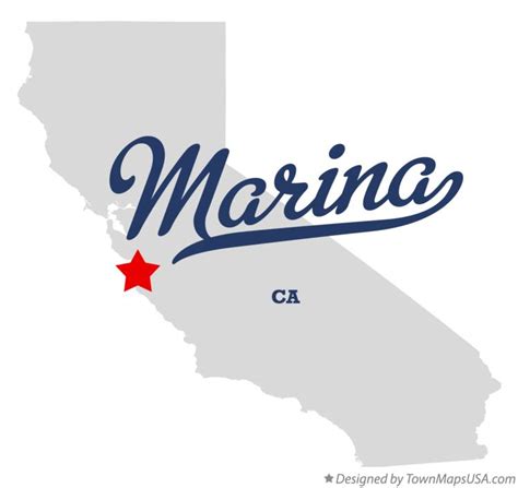 Map of Marina, CA, California