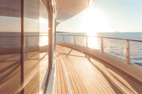 Luxury Cruise Ship Deck with View on the Sea and Sky. Stock Image - Image of vacation, luxury ...