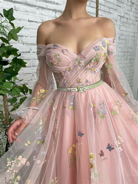 Pastel Castle Off the Shoulder Dress | Teuta Matoshi
