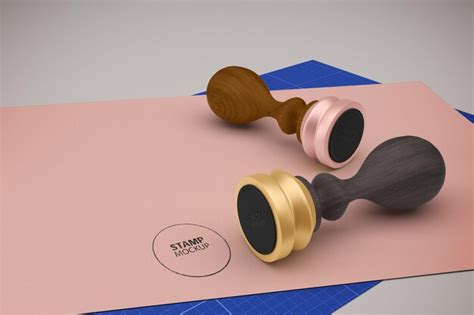 Premium PSD | Stamp mockup
