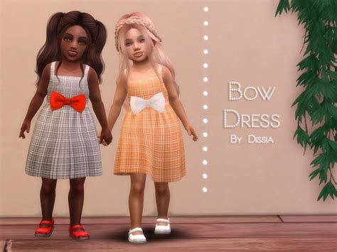 Скачать мод "Платье Bow" бесплатно для Симс 4 на sims4odezhda