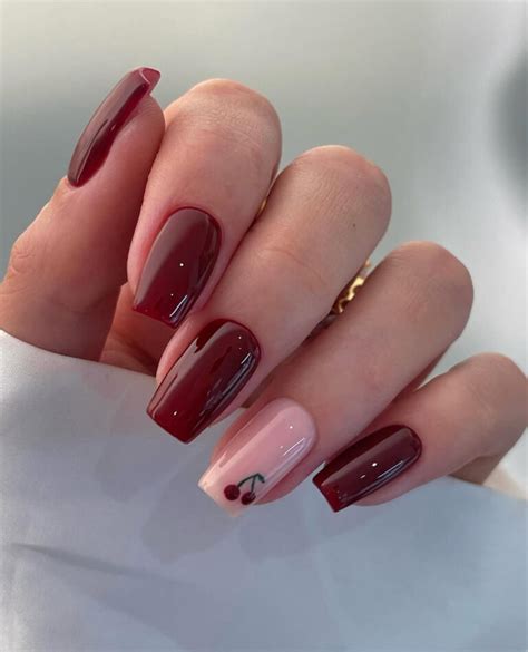 cherry nails  sweetest trend  spring  summer  beauty