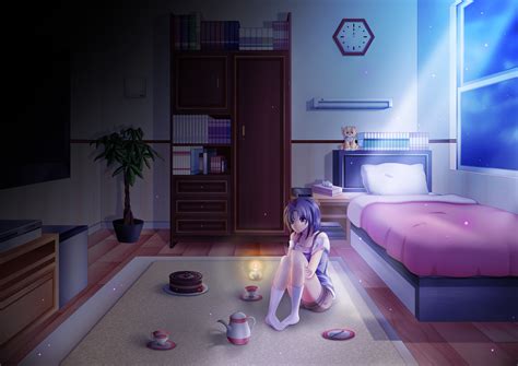 Anime Girl Alone In Room On Her Birthday Wallpaper,HD Anime Wallpapers