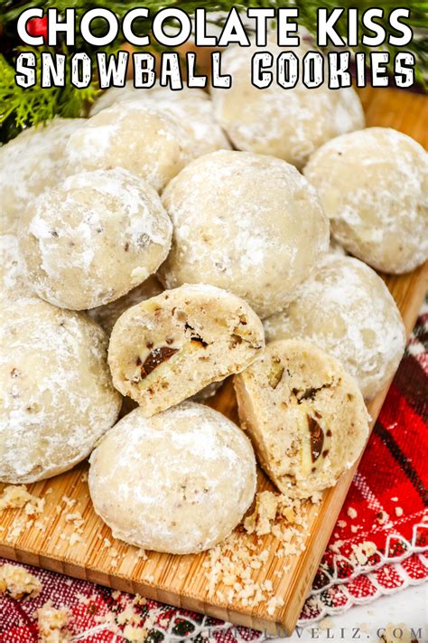 Chocolate Kiss Snowball Cookies Recipe - Life Love Liz