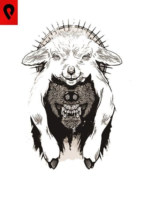 Unique Sheep Tattoo Design