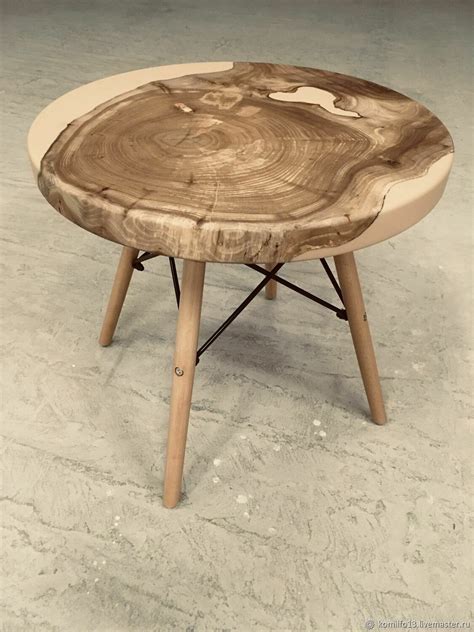Кофейный столик из слэба и смолы купить в интернет-магазине Ярмарка ...
