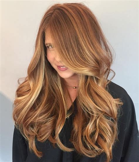 Long Caramel Hair With Highlights | Strawberry blonde hair color