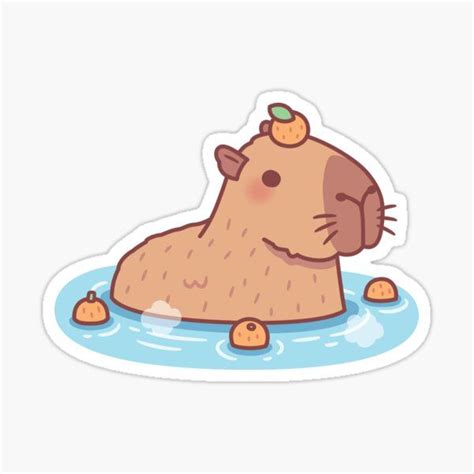 "Funny Crocodile And Capybara Chilling In Hot Spring" Sticker for Sale ...