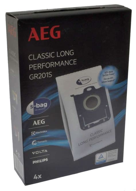 AEG Staubbeutel GR201S, 4 Stück, S-BAG Classic Long Performance