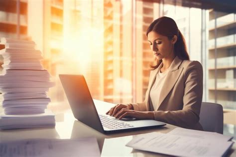 digital document handling   workplace premium ai generated image