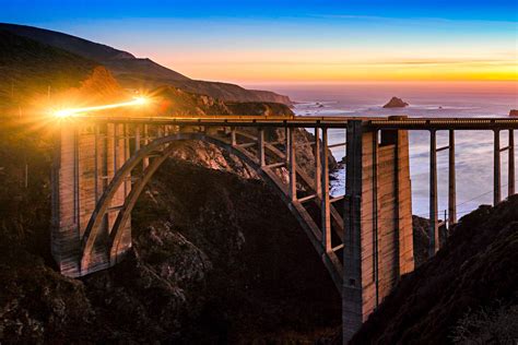 Cars on Bixby Bridge at Sunset - Daily Photo | Richard Davis Photography