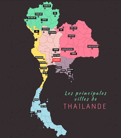 carte thailande   thailand