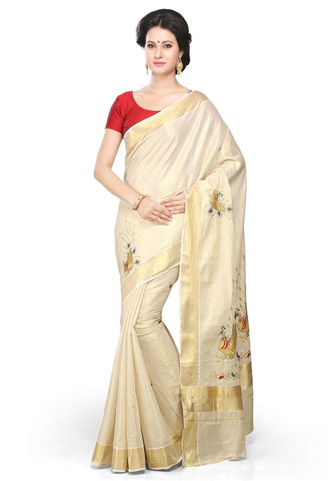kerela kasavu saree  varieties   utsavpedia