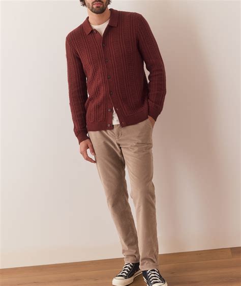 sweater with button down men 1