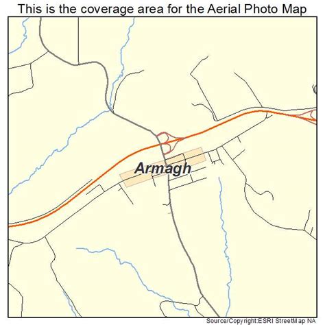 aerial photography map  armagh pa pennsylvania