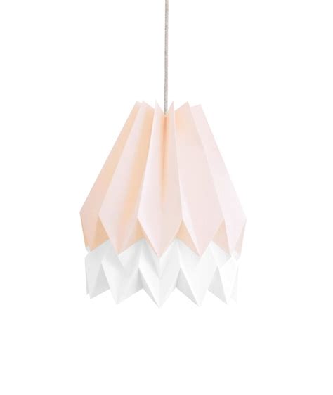 Pendant Light Origami Lamp Paper Shade Pastel Pink With - Etsy