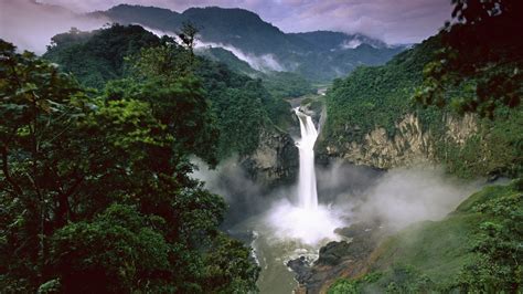 rainforest waterfall serenity stunning hd nature wallpaper