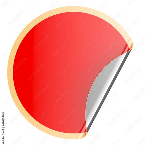 red circle sticker blank mockup sticker  rendering isolated