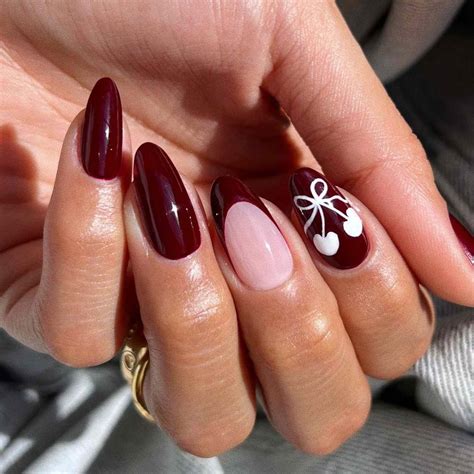 17 Burgundy French Manicure Ideas for Fall 2024