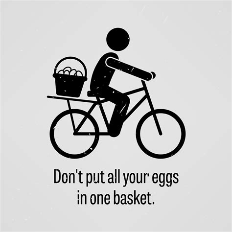 Do not put all your eggs in one basket. 363945 Vector Art at Vecteezy
