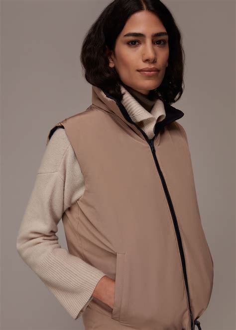 Black Reversible Padded Down Gilet | WHISTLES