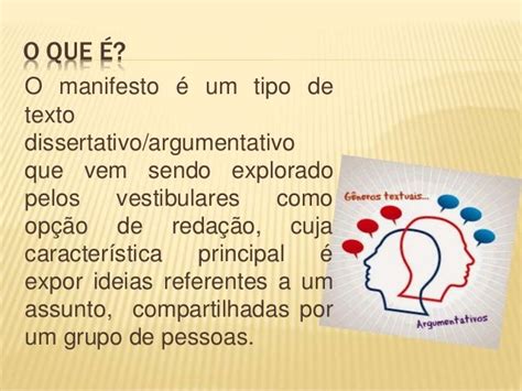 Manifesto Genero Textual - Produção Textual - Manifesto