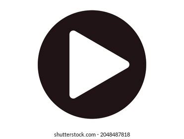 Black Play Button Icon On White Stock Vector (Royalty Free) 2048487818 ...