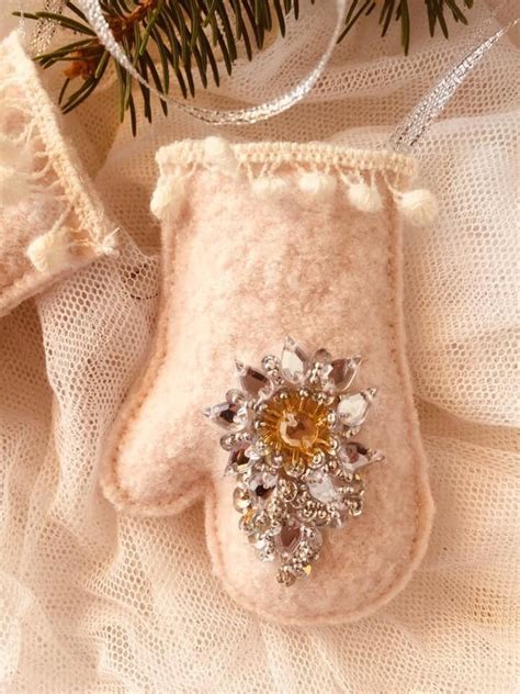 SET2 Felt Mitten Ornaments Mini Mitten Ornament - Etsy | Mitten ...