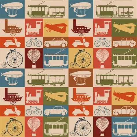 Scrapbook Paper Tags and Design Elements -Vintage Transportation ...