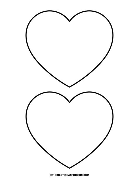Heart Template (Free Printables) - The Best Ideas for Kids